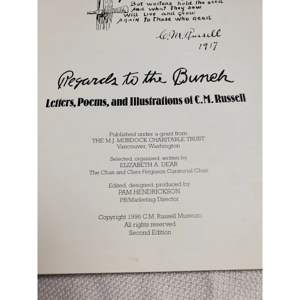 Regards to the Bunch C.M. Russell Letters Poems Illustrations 1996 Second